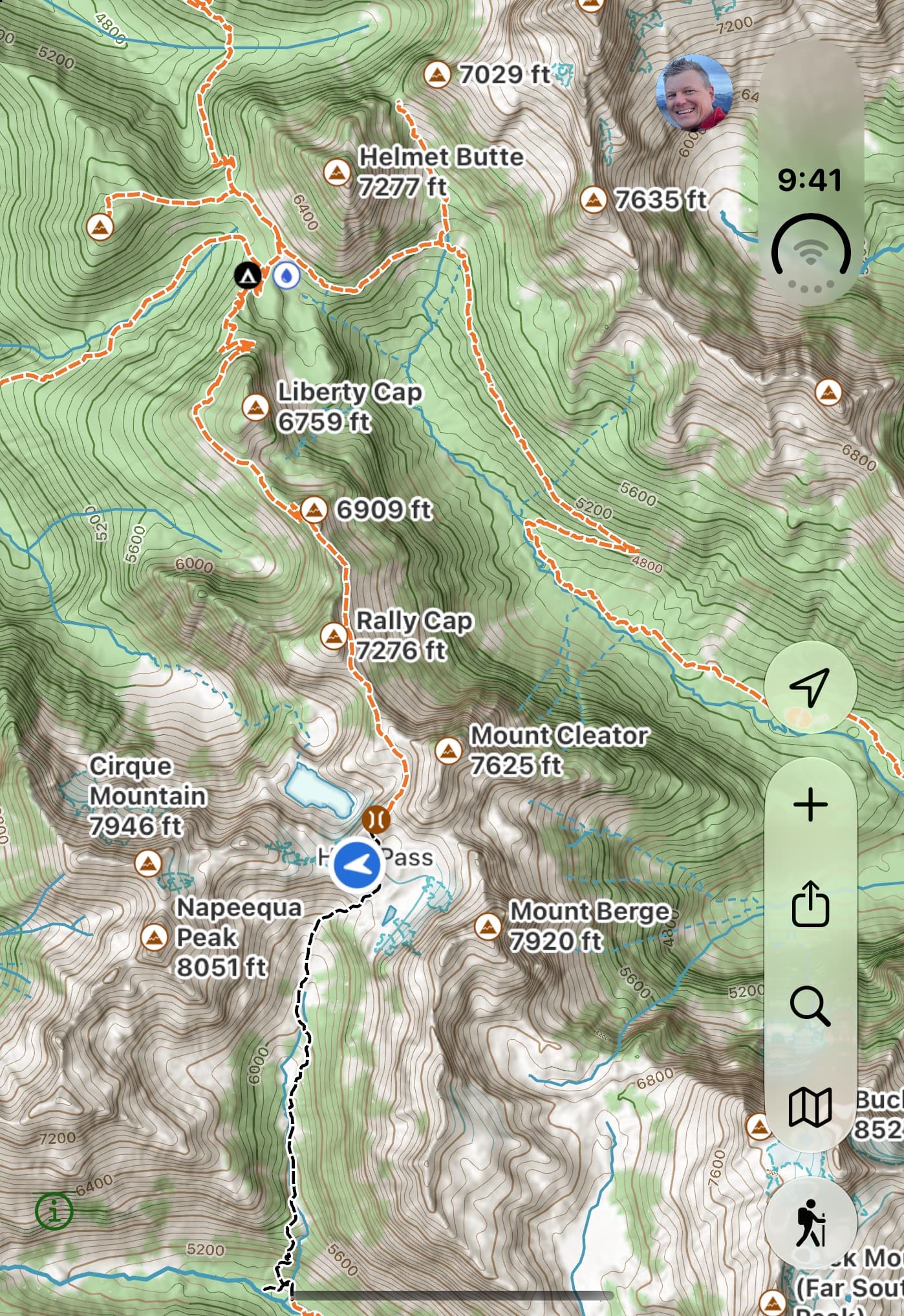 Closed: the map on the outer display, controls in the system side bar