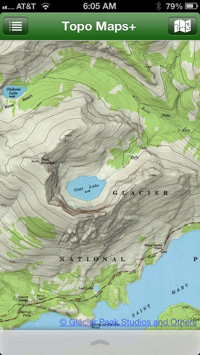 SCREENSHOT: Topo Maps+ in 2013