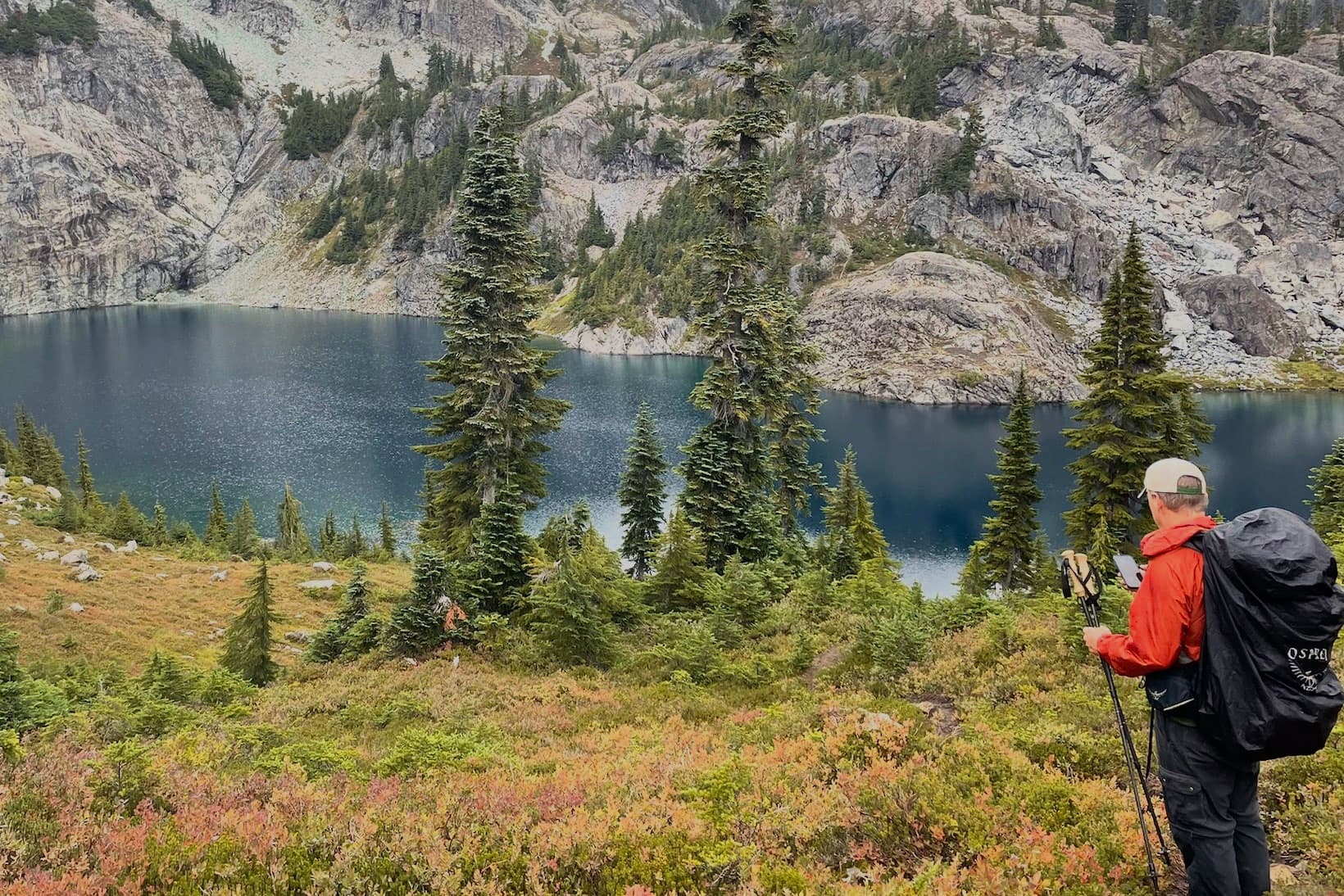 PHOTO: a phone (and/or Apple Watch), screen off, out on a multi-day backcountry trip
