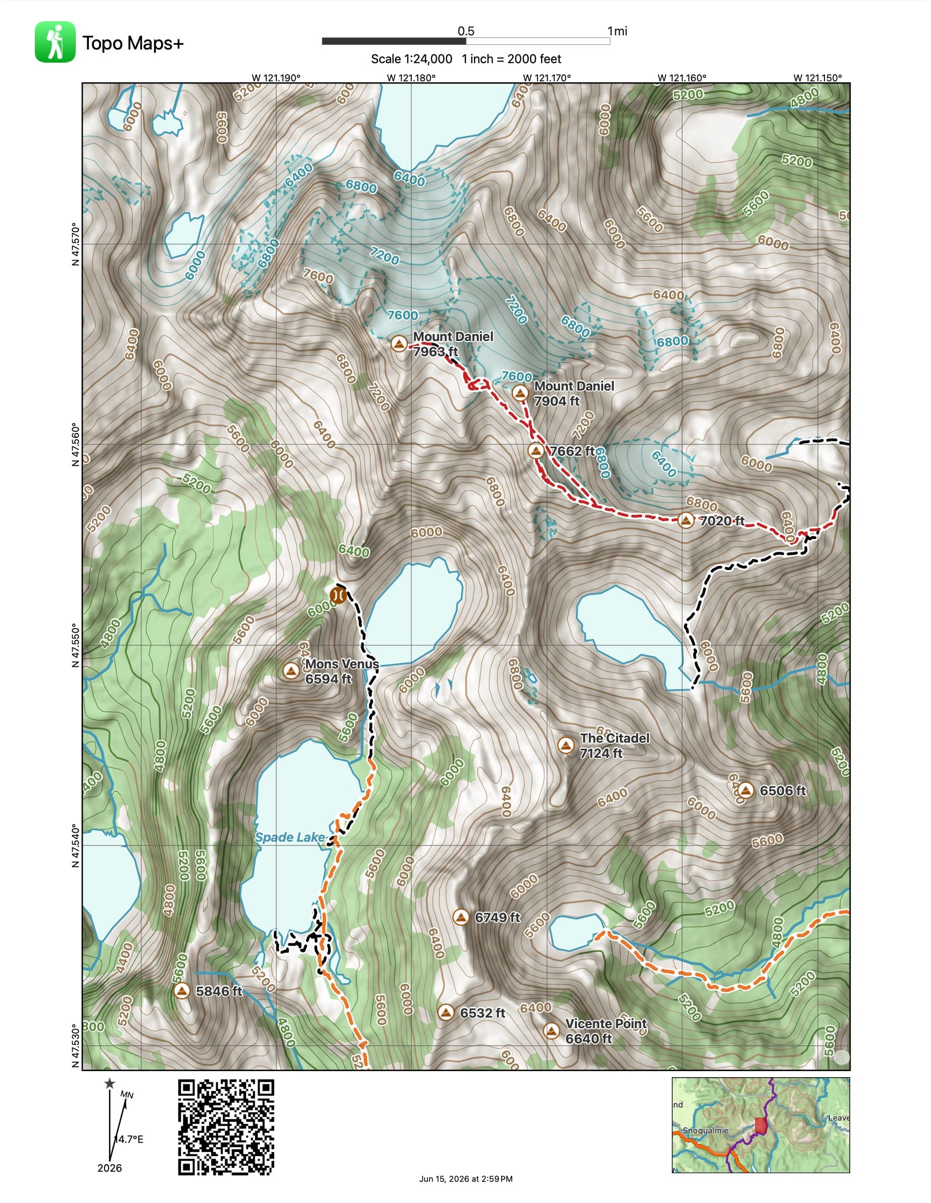 PHOTO: a printed paper map of the area
