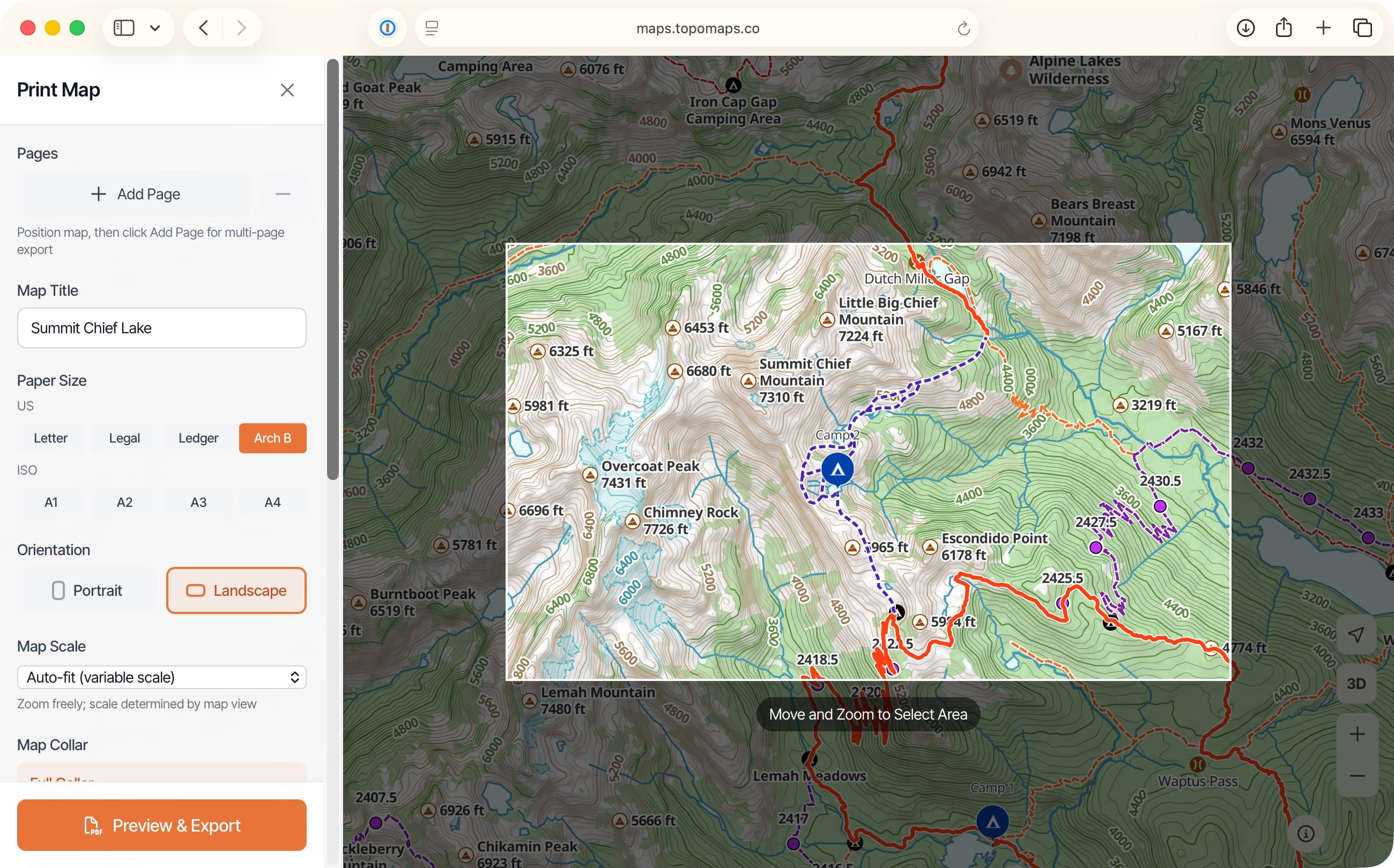 SCREENSHOT: Printing in the web app