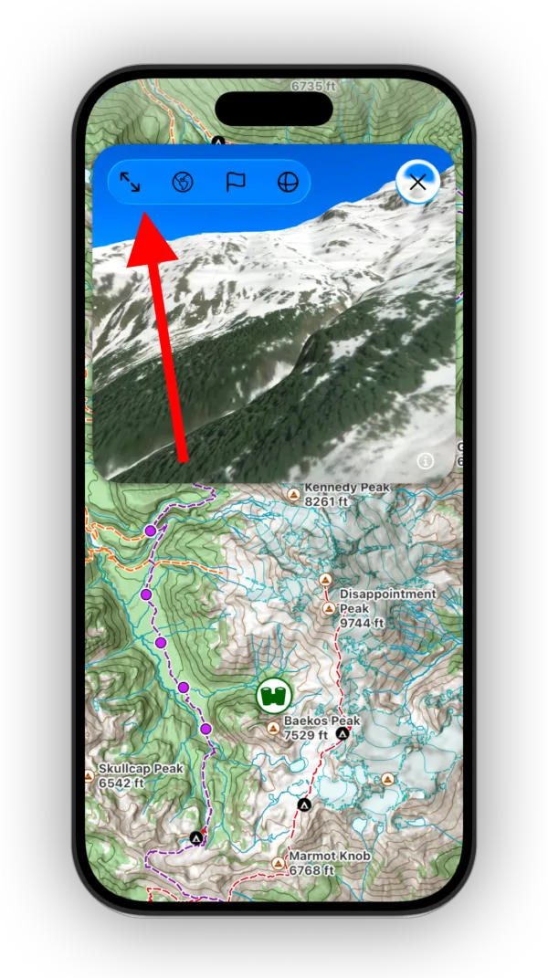 The Expand icon in the 3D view
