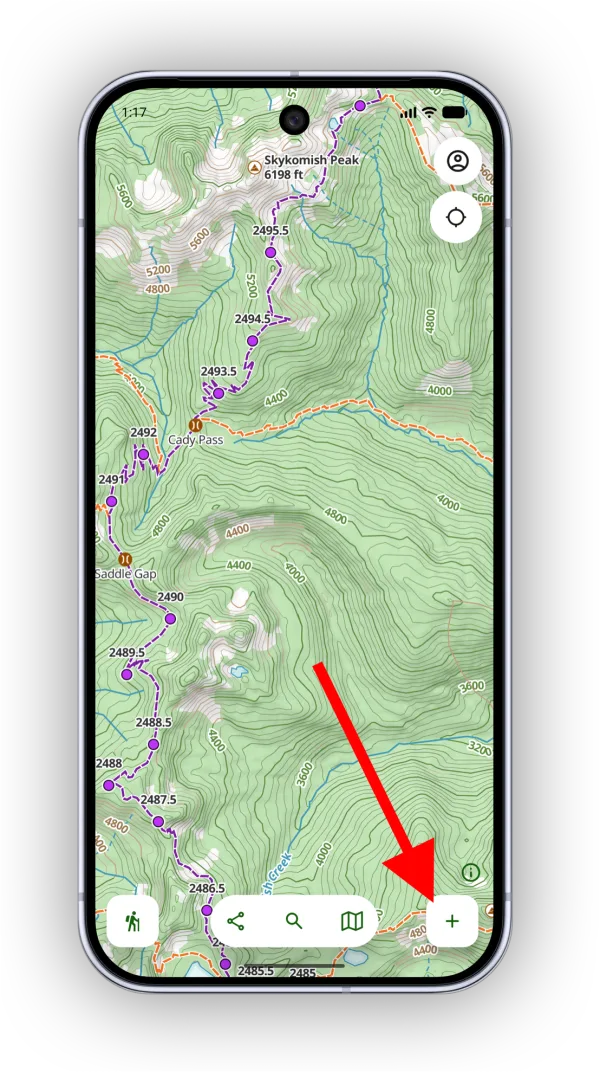 The Add button in the map toolbar