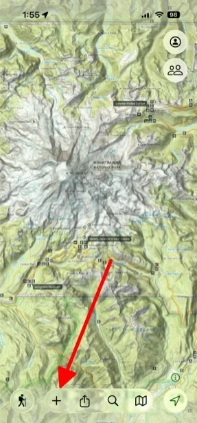 The Add button in the map toolbar