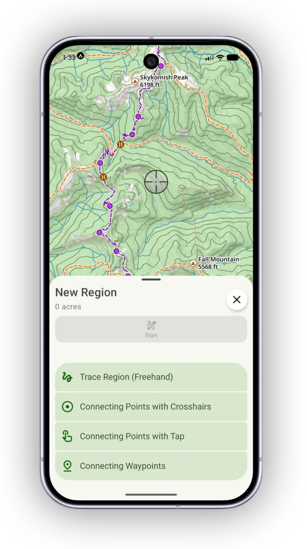 The list of region drawing methods
