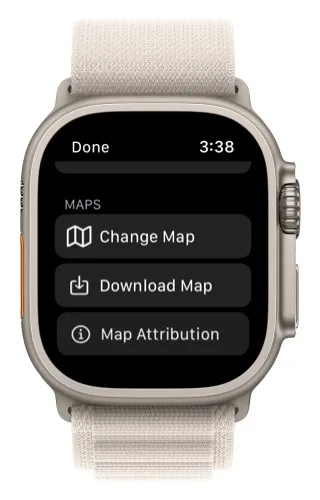 Download Map in the Watch menu
