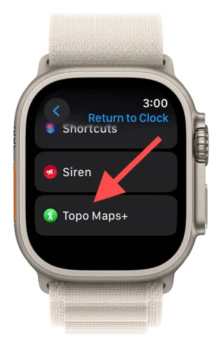 Topo Maps+ in the Return to Clock app list