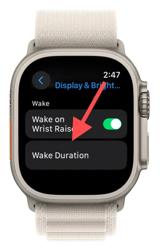 Wake Duration in Display & Brightness