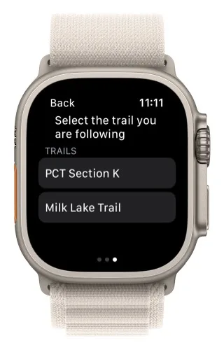 Selecting the trail you are following