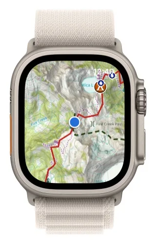 The map in full-screen mode with the buttons hidden