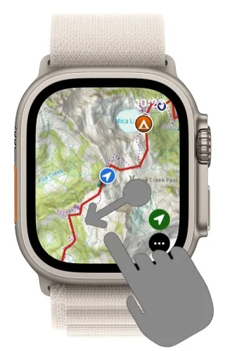 Swiping on the map to move it