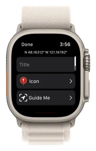 Waypoint details with Title, Icon, and Guide Me