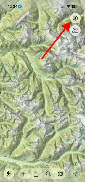 The Menu button in the top-right corner of the map