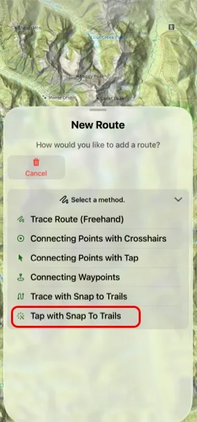 The list of route drawing methods