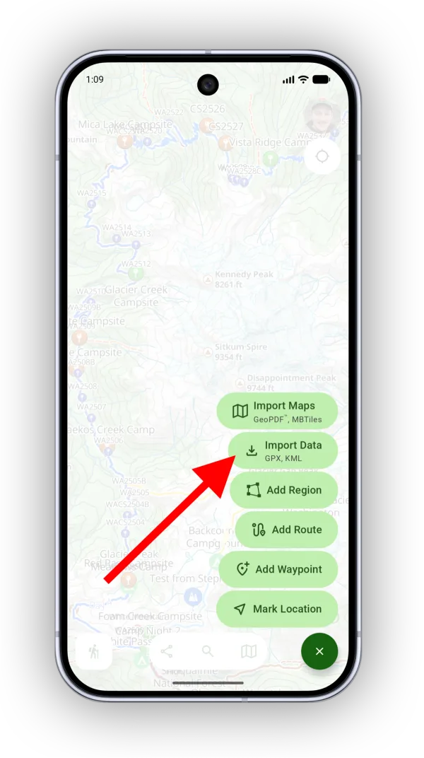 Import Data in the Add menu