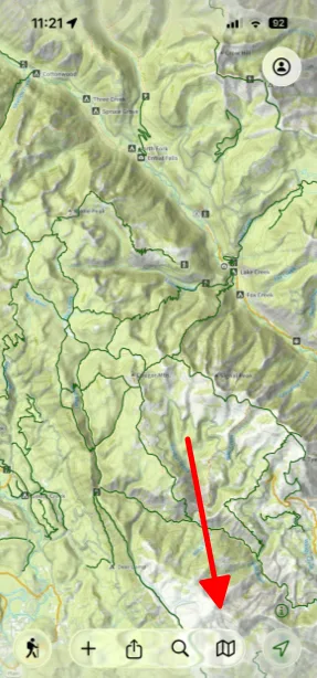 The Maps button in the toolbar
