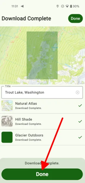Download progress for each map in the download