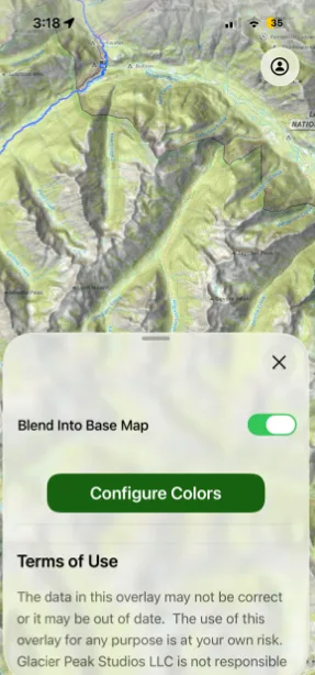 The Configure Colors option in the overlay settings