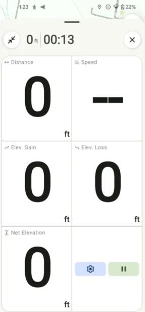 Focus Mode showing large stat widgets