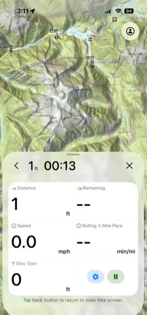 Focus Mode showing large stat widgets