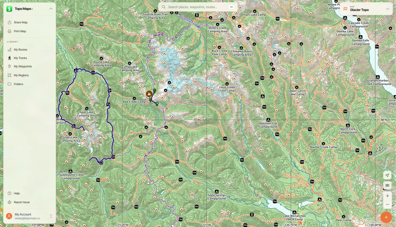 The map with a latitude/longitude grid