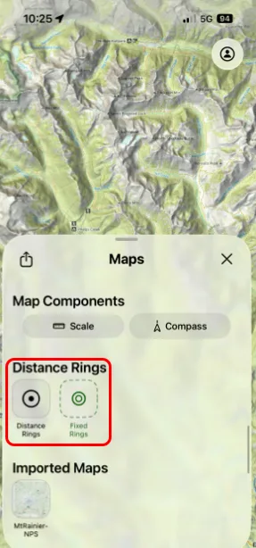 Scale and Compass in the Map Components section