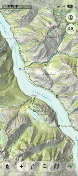 The same map with hill shading turned on