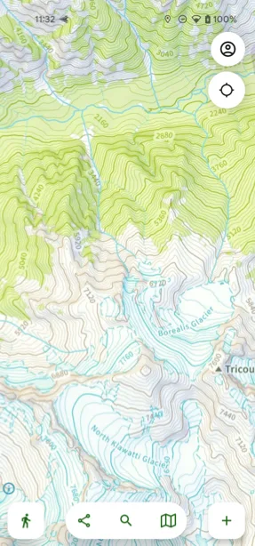 The map without hill shading