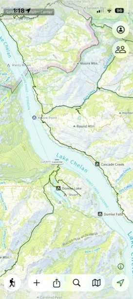 The map without hill shading