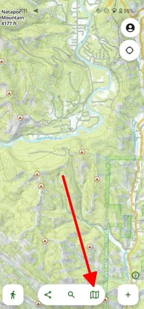 The Maps button in the map toolbar