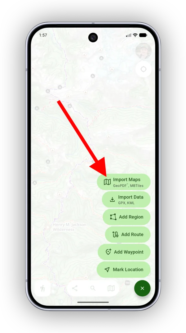 Import Maps in the Add menu
