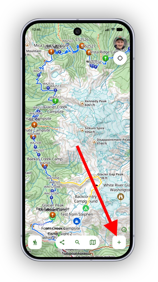The Add button in the map toolbar