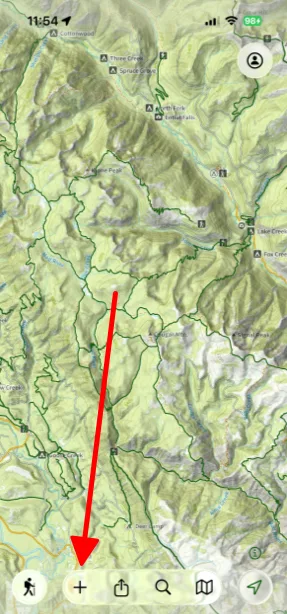 The Add button in the map toolbar