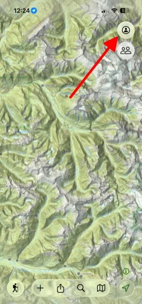 The Menu button in the top-right corner of the map
