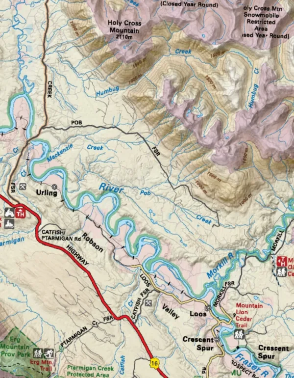 A sample of the Backroad Mapbooks map
