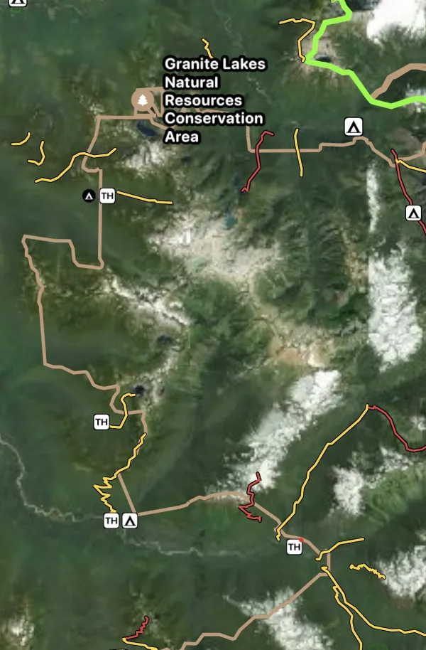 A sample of the Glacier Hybrid map