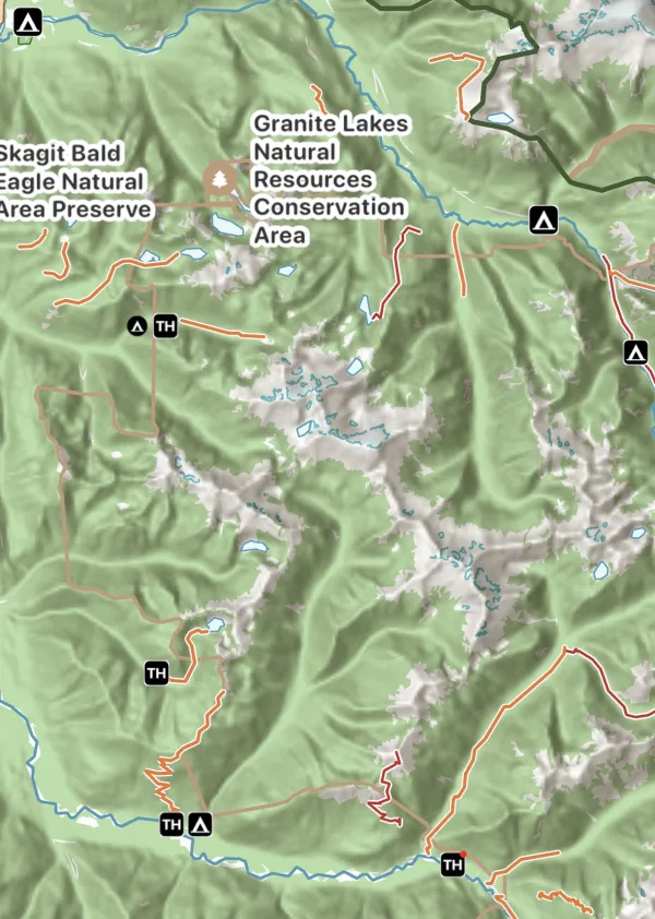 A sample of the Glacier Topo map