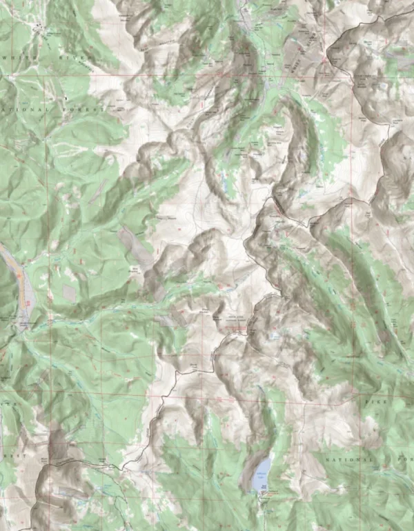 A sample of the US Forest Service map