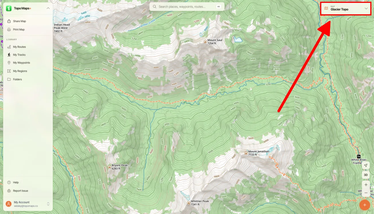 The map dashboard card in the top-right corner of the web app