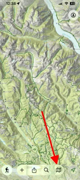The Maps button in the map toolbar