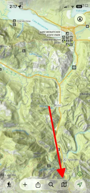 The Maps button in the map toolbar