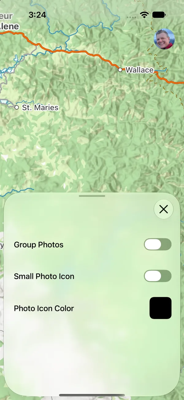 Photo display settings with Group Photos, Small Photo Icon, and Photo Icon Color