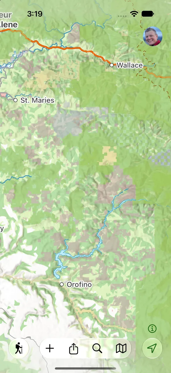 The map with the Public Land overlay turned on