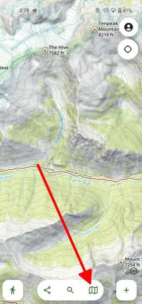The Maps button in the map toolbar