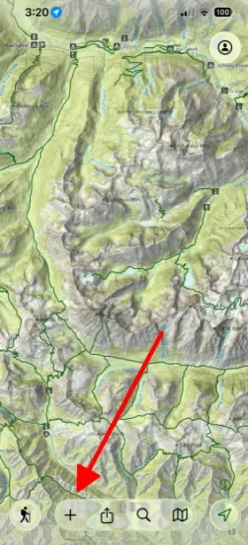 The Add button in the map toolbar