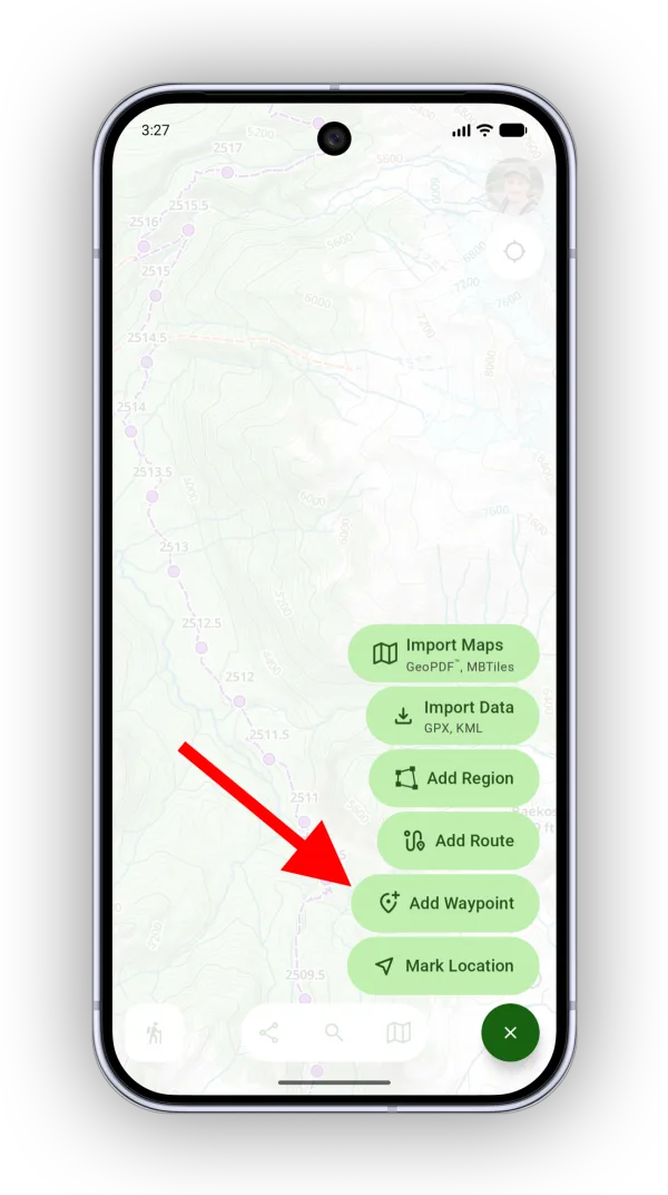 Add Waypoint in the Add menu