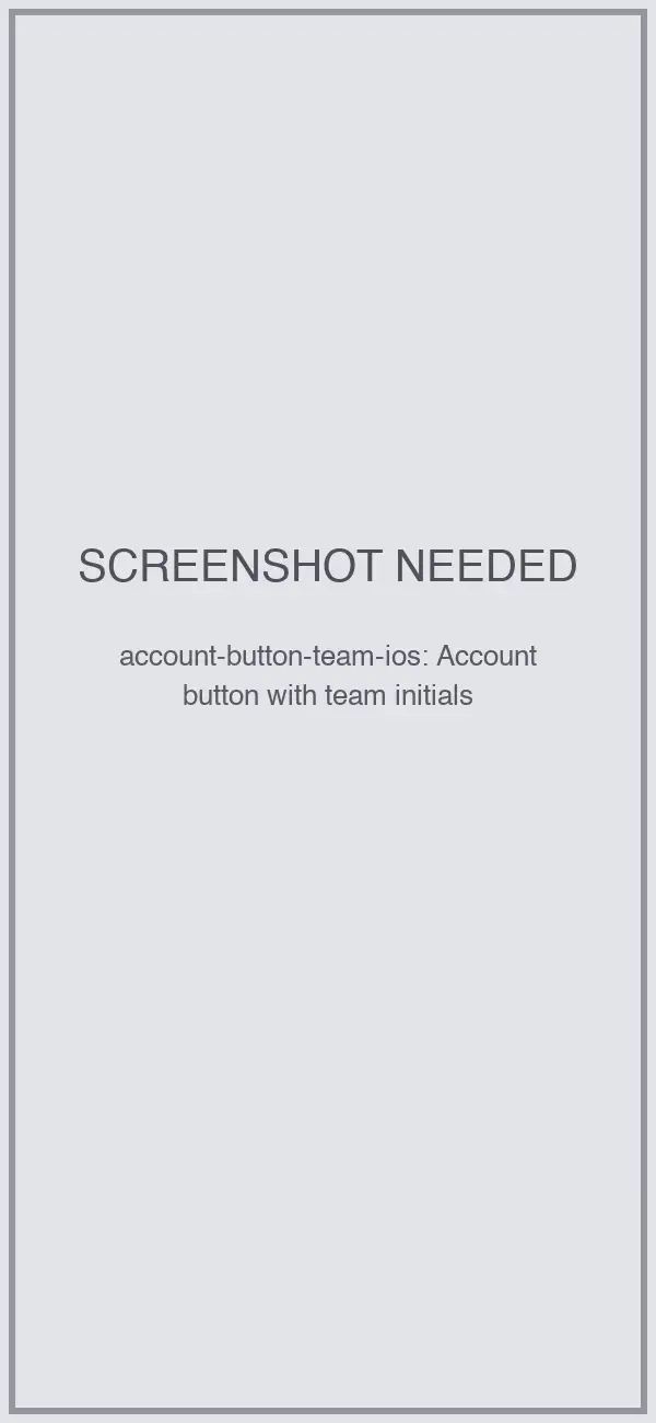 The account button in the top-right corner showing a team's initials
